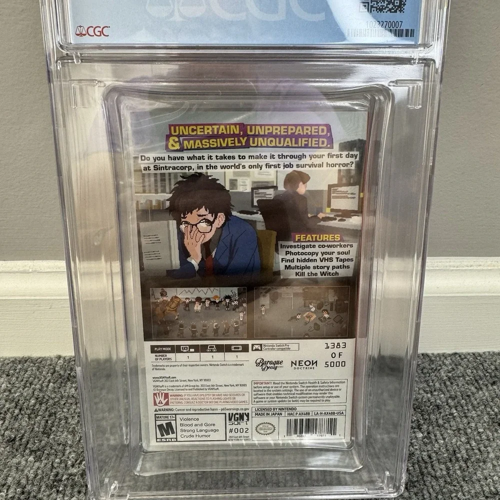 Yuppie Psycho: Executive Edition -Nintendo Switch 2019 Graded CGC 9.9 A++ Sealed
